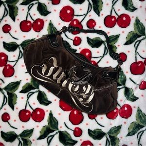 brown velour juicy couture shoulder bag